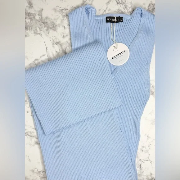 NWT Maternity Dress Sleeveless Rib Knit Baby Shower Dresses Pregnancy Large XL - Picture 4 of 4